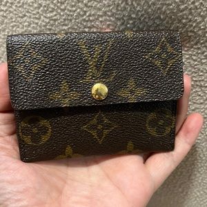 Authentic Louis Vuitton Compact Small Wallet Monogram Used Condition